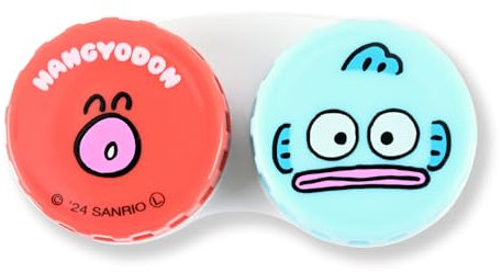 Pocahco-Dog Cinnamon-roll My-Meloday Kuormi-Bunny Hanging-Yodon Contact Lens Case - Left/Right Eyes Holder Container, Compact & Durable Holder for Travel - 2.6 x 0.7 x 1.3 inches (Hanging-Yodon)
