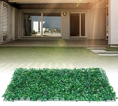 DGJMuu 12 Stück Künstliche Pflanze Rasen Wand UV Schutz Künstliche Hecke Pflanze Wand Faux Pflanzenmatten Matte Künstliche Pflanze Wand, 40X60cm, Wandgärten Künstliche für Wände, Balkone und Gärten