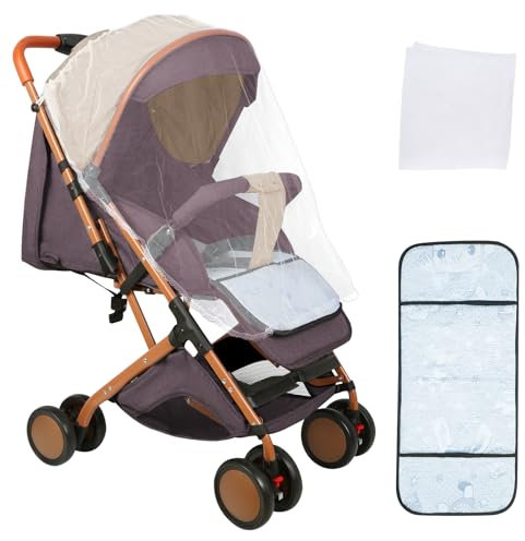 Kinderbuggy, Kinderwagen mit Sonnenschirm, Kinderwagen Zusammenklappbar, Buggy mit Liegefunktion, Kann Sitzen oder Liegen (Khaki-A)