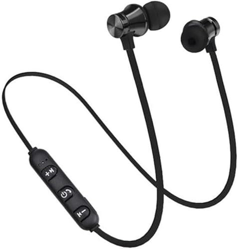 Txuolin Black Earphone Magnetic in-Ear Stereo Headset Earphone Wireless Bluetooth 4.2 Headphone Gift