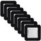 KUKUJIWA 8PCS Matt Black Light Switch Surround, Wall Plates for Light Switches,Light Switch Cover Plate,Finger Plates for Light switches,Light Switch Frame Surround for Home Decoration