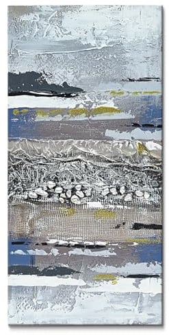 Generisch Wandbilder fürs Wohnzimmer mit Rahmen, Leinwandbilder fürs Schlafzimmer, moderne Wohndekoration, abstrakte Strukturbilder, tolles Hochzeits- und Einweihungsgeschenk(blue, 30x60cm)
