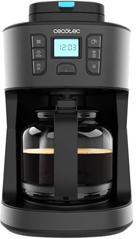 Cecotec Macchina Goccia Coffee 66 Grind & Drop, 1086W, Macinacaffè, 12 Tazze, Extremearoma, en Nero, Spegnimento Auto