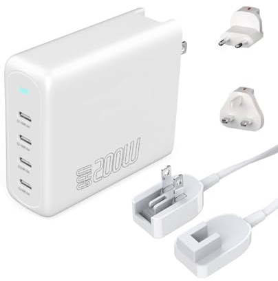 4smarts 545200 Caricabatterie Per Dispositivi Mobili Computer Portatile, Console Portatile, Smartphone, Orologio Intelligente, Tablet, Universale Bia