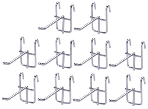 Yardenfun 10 piezas Gancho de Metal para Estante de Supermercado de Ganchos Robustos para Exhibición Diseño Compacto y Resistente Fácil Instalación para Organización y Ahorro de Espacio