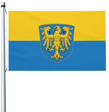 Yard Flaggen Oberschlesien Garten Flaggen Weatherproof Außenbanner Durable Hanging Flag Für Extérieur Karneval Carnaval 90X150 CM