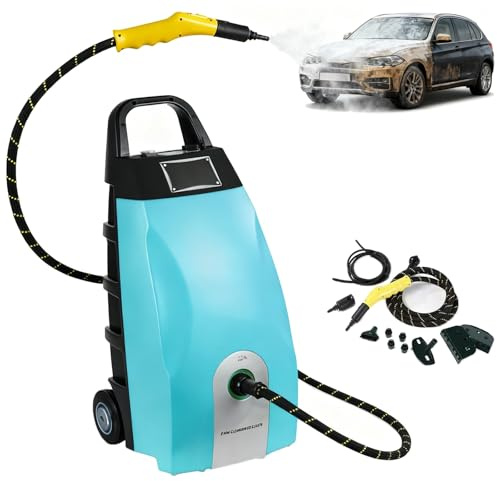 3000W Steam Cleaner, Multipurpose High-Pressure Steamer, Powerful Continuous Steam Washer with 6 Brush Heads, 3.5L Water Tank, for Kitchen Home,Upholstery, Bathroom, Tile, Car(Blue)