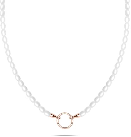 Tamaris Charms Collection aus Edelstahl für Damen- Perlen Halsketten - kombinierbar & individualisierbar mit den passenden Charm Sets