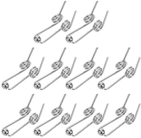 10 Stück Metall Torsionsfedern für Lockenstab Selbstgemacht Haarstyling | Ersatz für Lockenstäbe, Hochtemperaturbeständig und Verschleißfest, Silber, Passend für Heimgebrauch