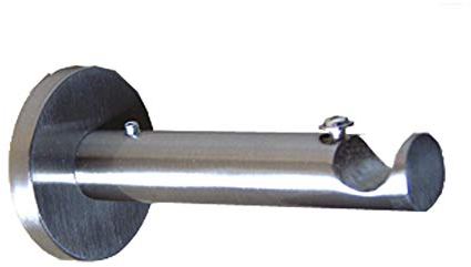 BASIT® Träger 19mm Gardinenstange Edelstahl Look o. Trägerverlängerung H19 H29 H18 D28, Modell:H19 Wandträger 1-läufig