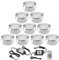 SUBOSI LED Bodeneinbauleuchten Arbeitet mit Alexa,IFTTT,Wifi Wireless Smart Phone Ø45mm IP67 Wasserdicht LED Einbaustrahler Full Kit