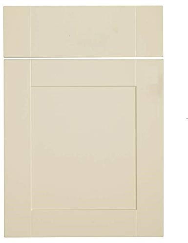 Matt Cream Replacement Kitchen Unit Cupboard Door Compatible with Howdens Burford (115mm x 497mm)