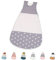 ULLENBOOM Sommerschlafsack Baby Graue Sterne (Made in EU) - Aus OEKO-TEX Materialien - 0,5 TOG, Schlafsack für Babys und Neugeborene, Größe: 80/86