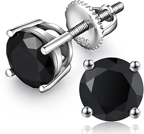 Ohrstecker Silber 925 Herren Ohrringe Silber Männer Diamant Ohrstecker Zirkonia Weißgold Ohrringe Herren Nickelfrei Ohrring Stecker