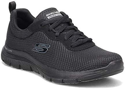 Skechers Damen Flex Appeal 4.0 Brilliant View Sneaker, Schwarz, 42 EU Weit