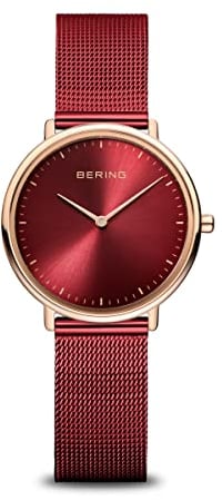 BERING Damen Uhr Quarz Movement - Ultra Slim Collection mit Edelstahl und Saphirglas 15729-363 - 3 ATM