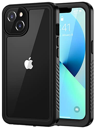 Lanhiem for iPhone 13 Mini Case, IP68 Waterproof Dustproof Shockproof Cases for iPhone 13 Mini with Screen Protector, Full Body Sealed Protective Front and Back Cover for iPhone 13 Mini (Black)