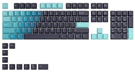 Glorious Gaming 114x GPBT-Keycaps - Cherry-Profil, äußerst widerstandsfähiger PBT-Kunststoff, optisch EIN Blickfang, überragende Akustik, Lichtecht, US Layout - Celestial Ice