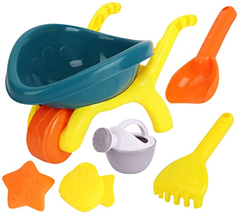 URFEDA Sandspielzeug, Sand Strand Spielzeug Strandspielzeug Set mit Schubkarre für Kinder, Gießkanne, Outdoor Sand Graben Spiel Spielzeug Sommerspielzeug Wasserspielzeug für Strand, Sandwasser, Spiel