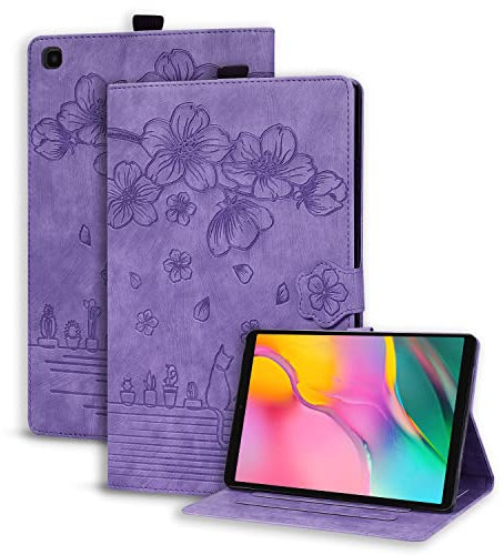 Succtopy Funda Samsung Galaxy Tab A 10.1 Pulgadas 2019,Ultra Slim PU Protectora Tableta Cover Galaxy Tab A 10.1 2019,Carcasa con Función de Soporte Samsung Tab A 10.1 2019 SM-T510/SM-T515,Violeta