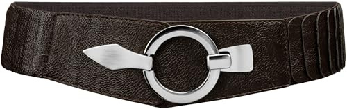 Caspar GU300 Damen elastischer breiter Stretch Taillengürtel