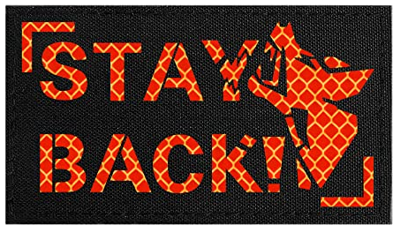 OneTigris Hunde Patches Orange/Schwarze, Hi-Vis Reflektierendes Material Lasergeschnittenes Design Aufnäher Geeignet für Hundegeschirren