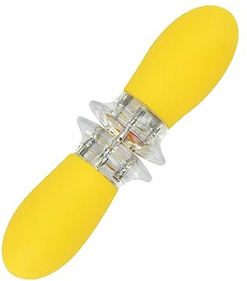 Altsuceser Lot de 6 fourchettes en acier inoxydable pour épi de maïs, 12 pièces/6 paires de brochettes en épi de maïs sur l'épi de maïs pour barbecue, double broche, porte-maïs, jaune
