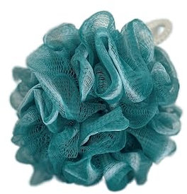 Fleur de douche, éponge de bain, exfoliante, SPA, fleur de bain résistante, haute densité 70G (Bleu)