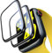 UniqueMe Pellicola Protettiva per Apple Watch 44 mm Series 6/5/4/SE/SE2, 2 Pezzi Vetro Pellicola in Alluminio, 9H Durezza Antigraffio HD Trasparente Protezione Schermo per iWatch 44 mm-Nero