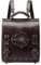 KINROCO Steampunk Gothic Gear Rucksack Handtasche Doppelte Umhängetasche Punk Lederhandtasche(Color:Coffee)