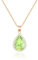 Linawe Crystal Imitation Diamond Green Necklaces for Women Trendy, Rose Gold Preppy Moissanite Birthstone Choker Pendant Necklace Statement Aesthetic Gemstone Jewellery Set