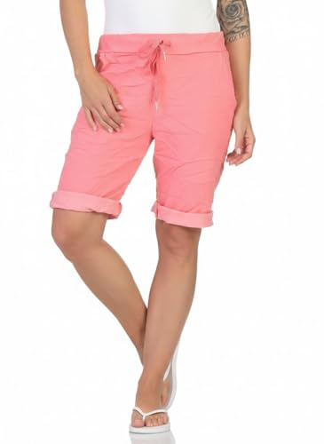 simaranda Damen Bermuda Kurze Hose Shorts für den Strand Sweatpants Sommerhose 8130