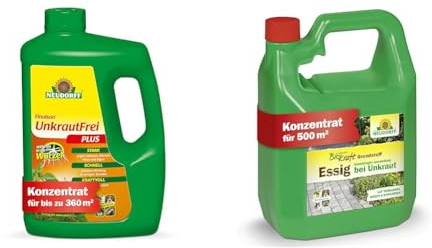 Neudorff Finalsan UnkrautFrei Plus Konzentrat, kraftvoller Unkrautvernichter & BioKraft Grundstoff Essig Konzentrat