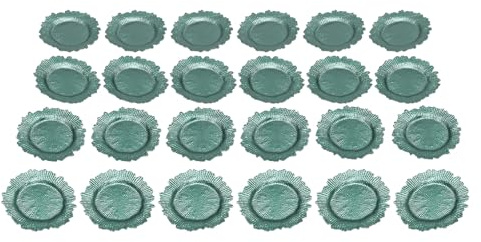 NoneDanGee Charger Plates Round Plastic Reef Plate Dining Plate Elegant Decoration Mat gatherings