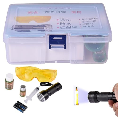 Kit De Détecteur De Fuite Voiture Fuite Air Climatisation A/C Système Test Kit,Outil De Détection De Fuite De Colorant UV - Kit De Détecteur De Fuite De Climatisation De Système De