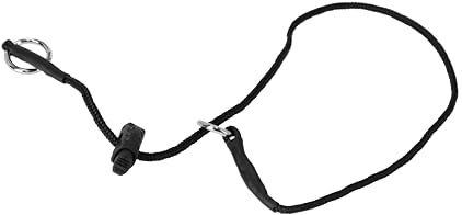 Dingo Gear Trainingshalsband für Hunde, sehr dünn, Starke Schnur, mit 1 Begrenzer, wasserdicht, langlebig, für K9, Militärtraining, IGP, Agitation, Beißarbeit, Gehorsam, Schwarz, XL (S04074)