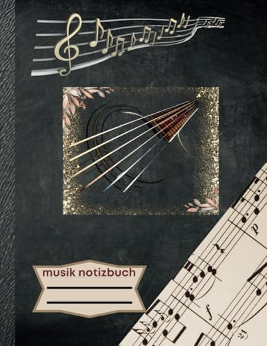 Musik Notizbuch: Songwriting Notizbuch, Schulnotizblock: 120 Seiten, 8.5 x 11