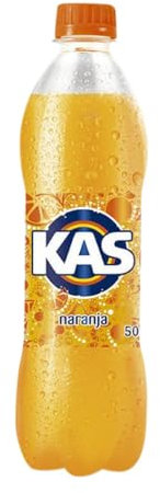 Refrescos y Mixers Caja de 12 unidades Kas Naranja PET Botella Medium 50 cl