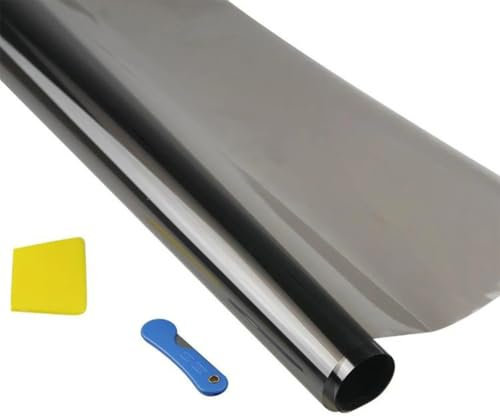 WANGZEYU TöNungsfolie Auto 300CM x 50CM Autofenster-Tönungsfolie, Schwarze Rolle, 15% VLT, Sonnenschutz-Tönungsfolie, Autoglas, UV-Schutz, Aufkleberfolien ScheibentöNungsfolie Auto
