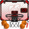 STAY GENT Mini Basketballkorb Indoor mit Mehrfarbig LED-Lichter Automatischer Anzeiger & 4 Bällen, Tür Basketballkorb für Kinder 3 5 6 7 8 9 10 11 12 Set Außen Basketball Spiele für Zimmer Haus Büro