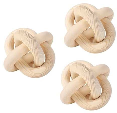 Cabilock 3pcs Wall Hanging Ornament Farmhouse Link Chain Decorative Pendant Chain for Living Room Office Decorations Office Hanging Ornament White Chain Link Pine Chain Link Wooden