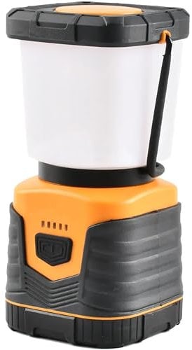 Rechargeable LED camping Lantern Lights With Power Bank 4 Lighting Modes 4400mAh Battery IP44 Water Resistance 1000 lumen Brightness, Portable Emergency Light Outdoors Hiking Power Cuts Tents (Orange)