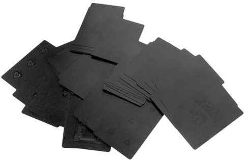 Toyvian 1 Packung Wasserfeste Spielkarten Aus Schwarzgold Spiele Schwarze Pokerkarten Spielkartenspiel Inhaber Schwimmbad Jumbo-Spielkarten Stapel Pokerkarten Reise-pokerkarten PVC Black