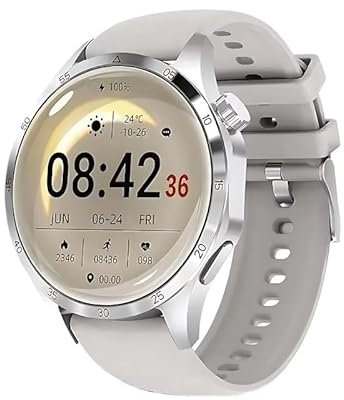 JINSHANGZI New GT-4 Pro Max Smart Watch Men Larger Full touch Screen Bluetooth Call Heart Rate Waterproof SmartWatch Sports Tracker Watches (Argento)