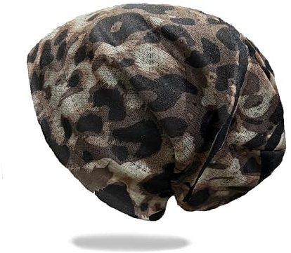 WANSSY® Damen Herren Beanie Mütze mit Camo Tarn Militär Muster Destroyed Vintage Look