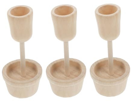 jojofuny Miniatur-holzblume Mit Topf Zum Bemalen Diy-holzblumen-bastelset Unfertige Holzblume Zum Selbermalen Bonsai-malset Für Junge Mädchen Leeres Malspielzeug Für Mädchen Und