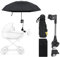 Sombrilla Carro Bebe Universal, Ajuste de 360°Sombrilla Cochecito Bebe, Diámetro 90cm Parasol Carrito Bebe Accesorios, Aleación Sombrilla Silla Bebe para Silla de Jardín Paraguas de Cochecito