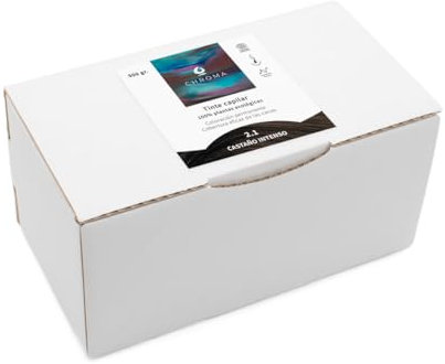 Tinte Vegetal Ecológico | Coloración Permanente para el pelo | 2.1 - Castaño Intenso | Sin Amoníaco, sólo plantas naturales. Tintes Chroma. 500 gramos