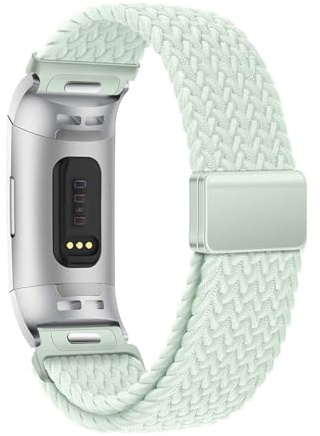 KUWAI Elastisches Magnetic Armband für Fitbit Charge 2 Armbänder, Geflochtenes Nylon Magnet Sport Ersatzarmband Kompatibel mit Fitbit Charge 2 Uhrenarmband für Damen Herren (10,Eine Grösse)