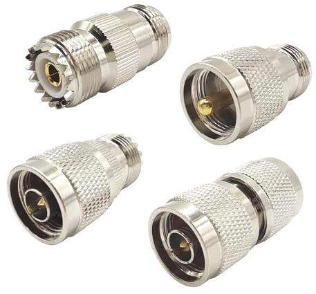 Kinweistex N to UHF Adapter Kit N Type to PL259 Male Female for CB Ham Radio 4pcs